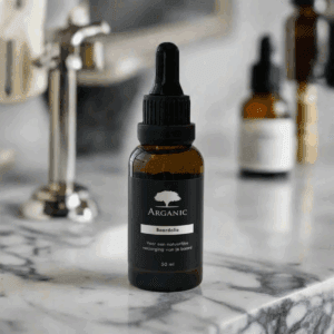 Baardolie op aanrecht